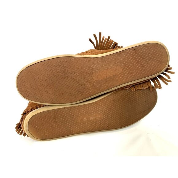 Minnetonka Brown Classic Fringe Suede Loafer Size 9 - Picture 8 of 10
